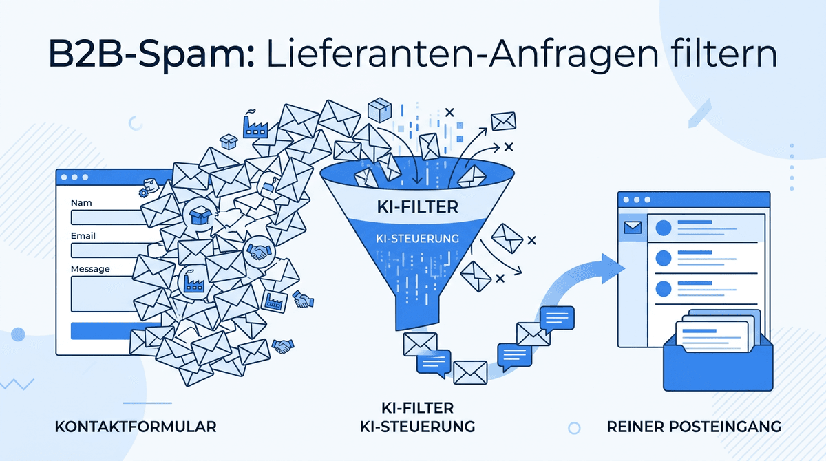 B2B-Kontaktformular-Spam: Lieferanten, Dienstleister & Co. automatisch herausfiltern